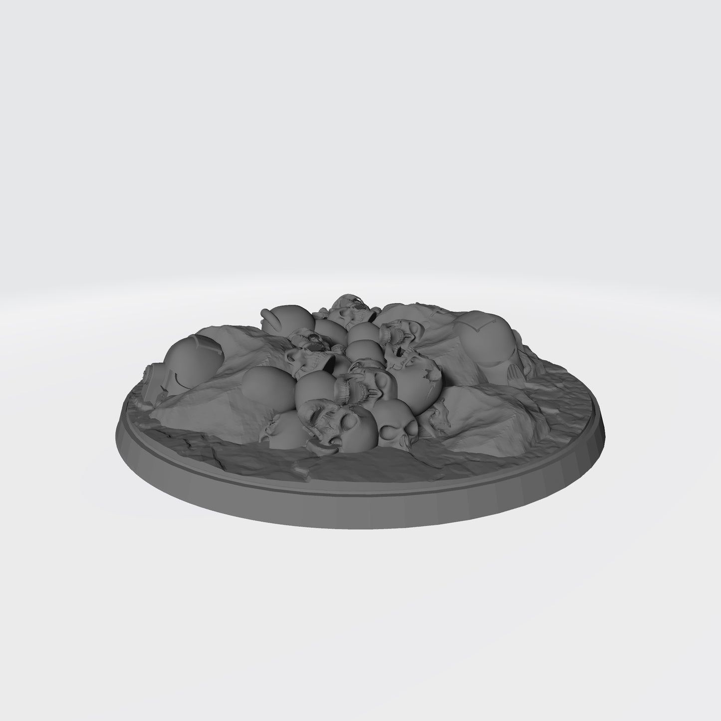 100mm Scenic Base - Desert Base with Skulls, Rocks, and Three (3) Helmets compatible with JoyToy Action Figures
