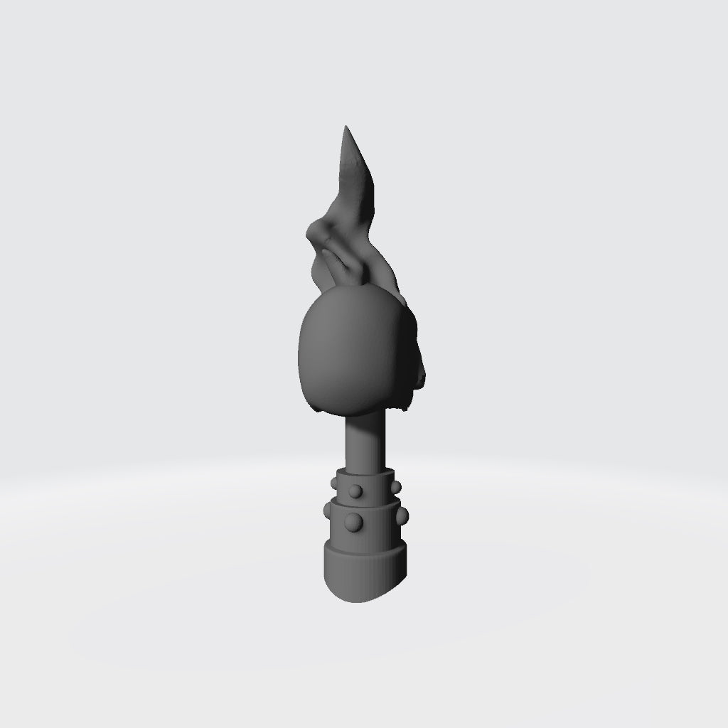 Backpack Mount Skull with Flames for JoyToy Grimdark Marine Action Figure Custom 1:18th Scale Part