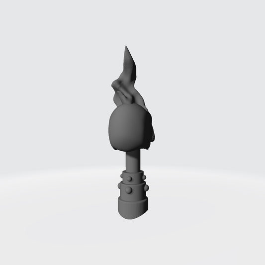 Backpack Mount Skull with Flames for JoyToy Grimdark Marine Action Figure Custom 1:18th Scale Part