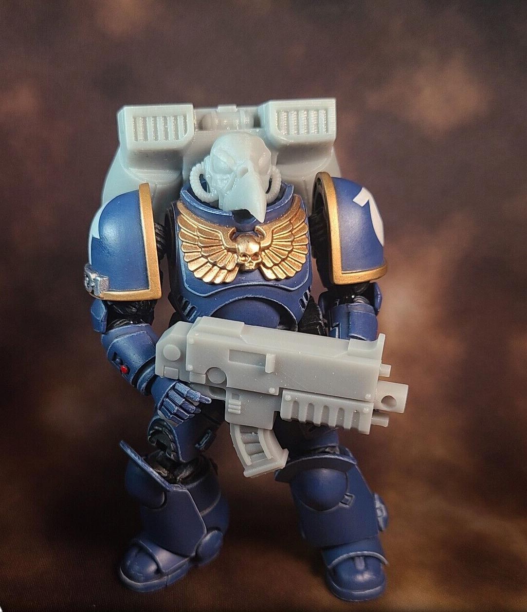 18th Scale Armory JoyToy Mark 7 Mars Pattern Jump Pack on Ultramarine Front