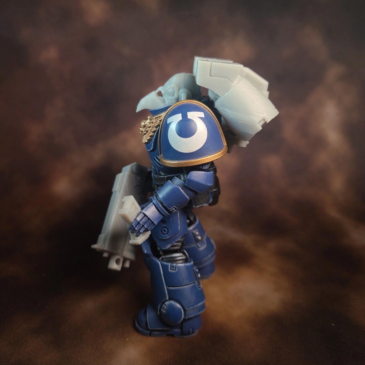 18th Scale Armory JoyToy Mark 7 Mars Pattern Jump Pack on Ultramarine Left