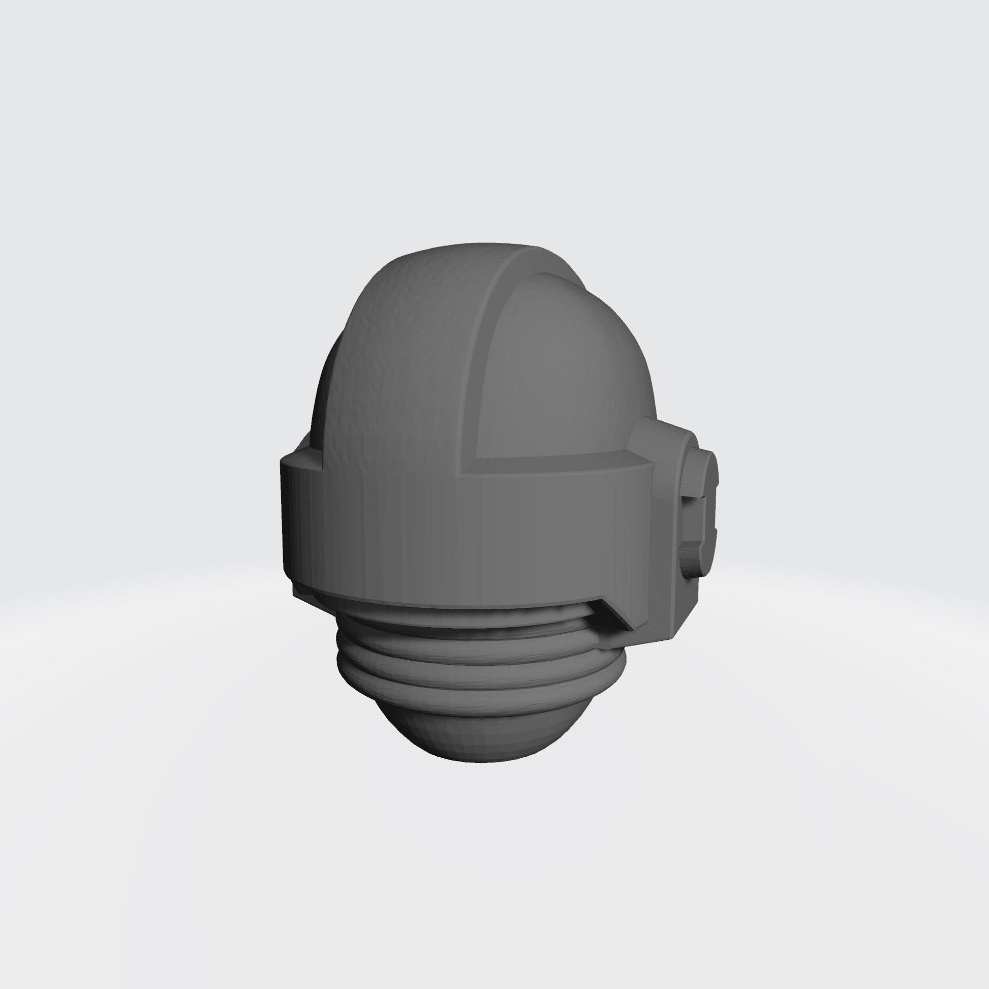 Mark VII Helmet with Two Hoses for JoyToy Warhammer 40K Space Marine 1:18 Scale Action Figures Rear by 18th Scale Armory