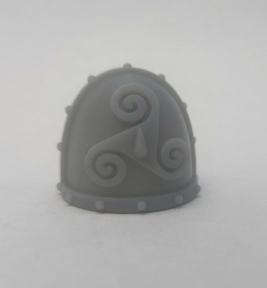 Fell Blooded Chapter Heraldry MKVII Shoulder Pad Studded compatible with JoyToy Space Marine Action Figures by 18th Scale Armory