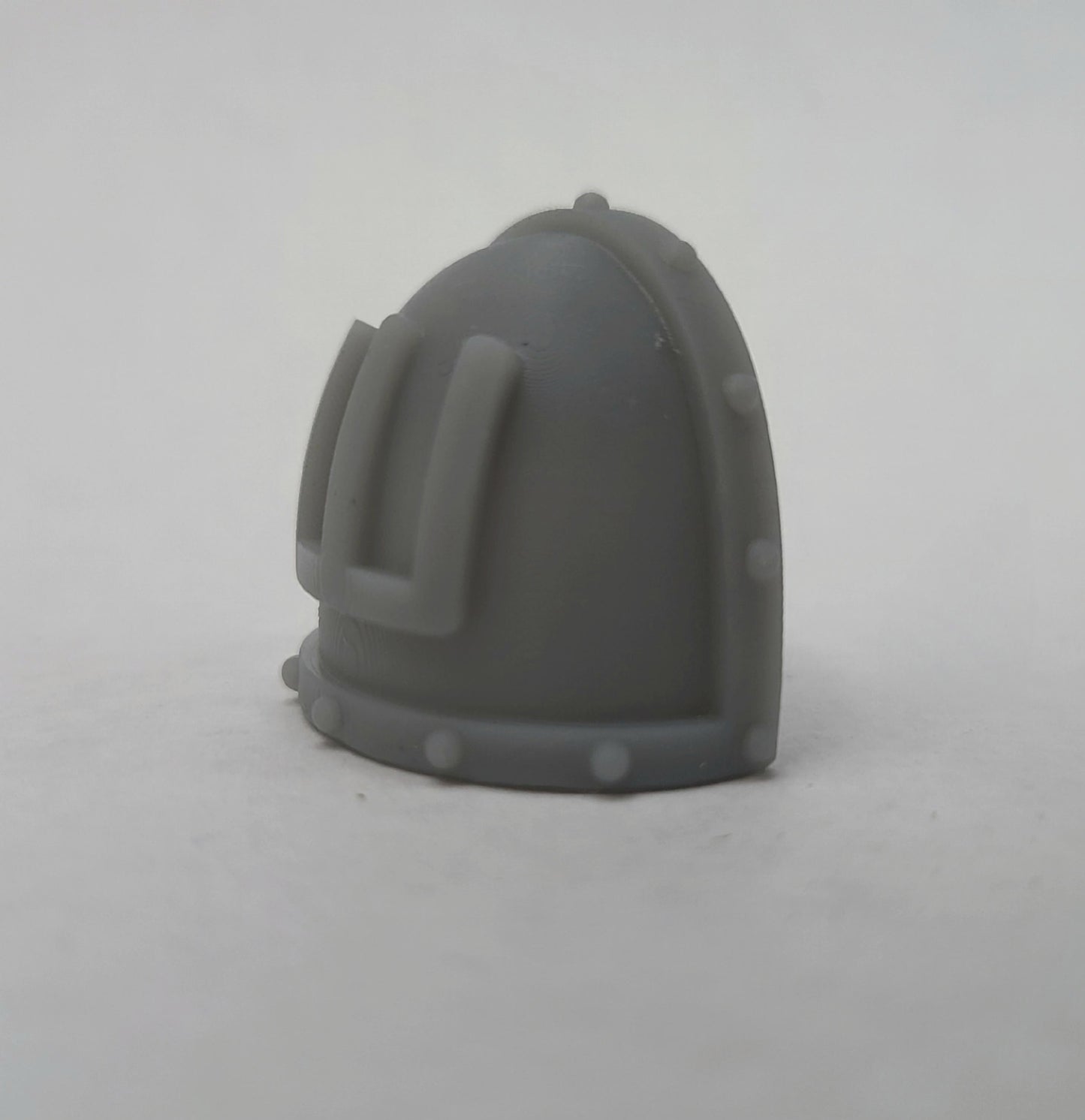 Fell Blooded Veteran MKVII Shoulder Pad Studded compatible with JoyToy Space Marine Action Figures by 18th Scale Armory Left Angle