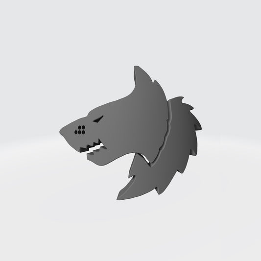 Custom Space Wolf Shoulder Pad Decal compatible with JoyToy Battle Marine 1:18th Scale Action Figures
