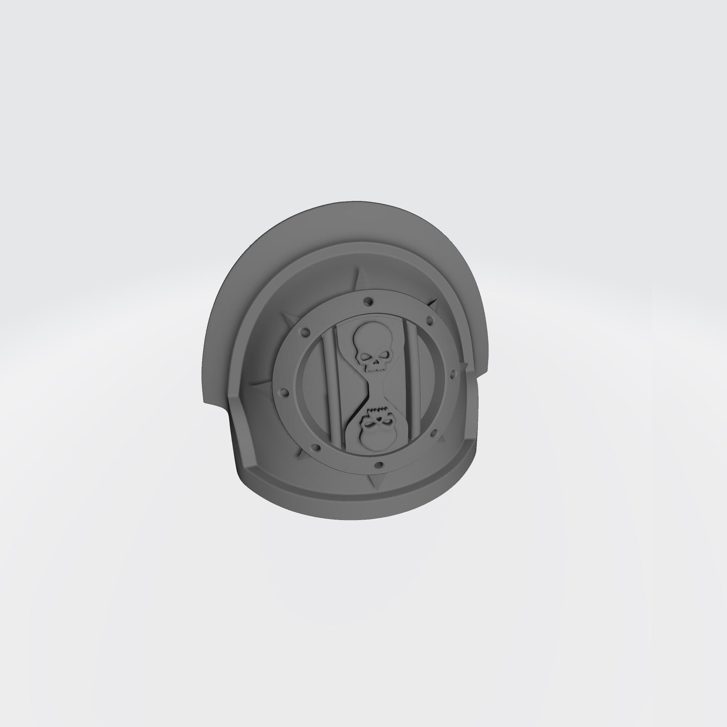 The iconography of the Dreadwing at the time of the Horus Heresy consisted of a stylised hourglass, a pair of skulls centered within, located on the top and the bottom of the hourglass. This central symbol was centered within an eight-pointed Iron Halo symbol.