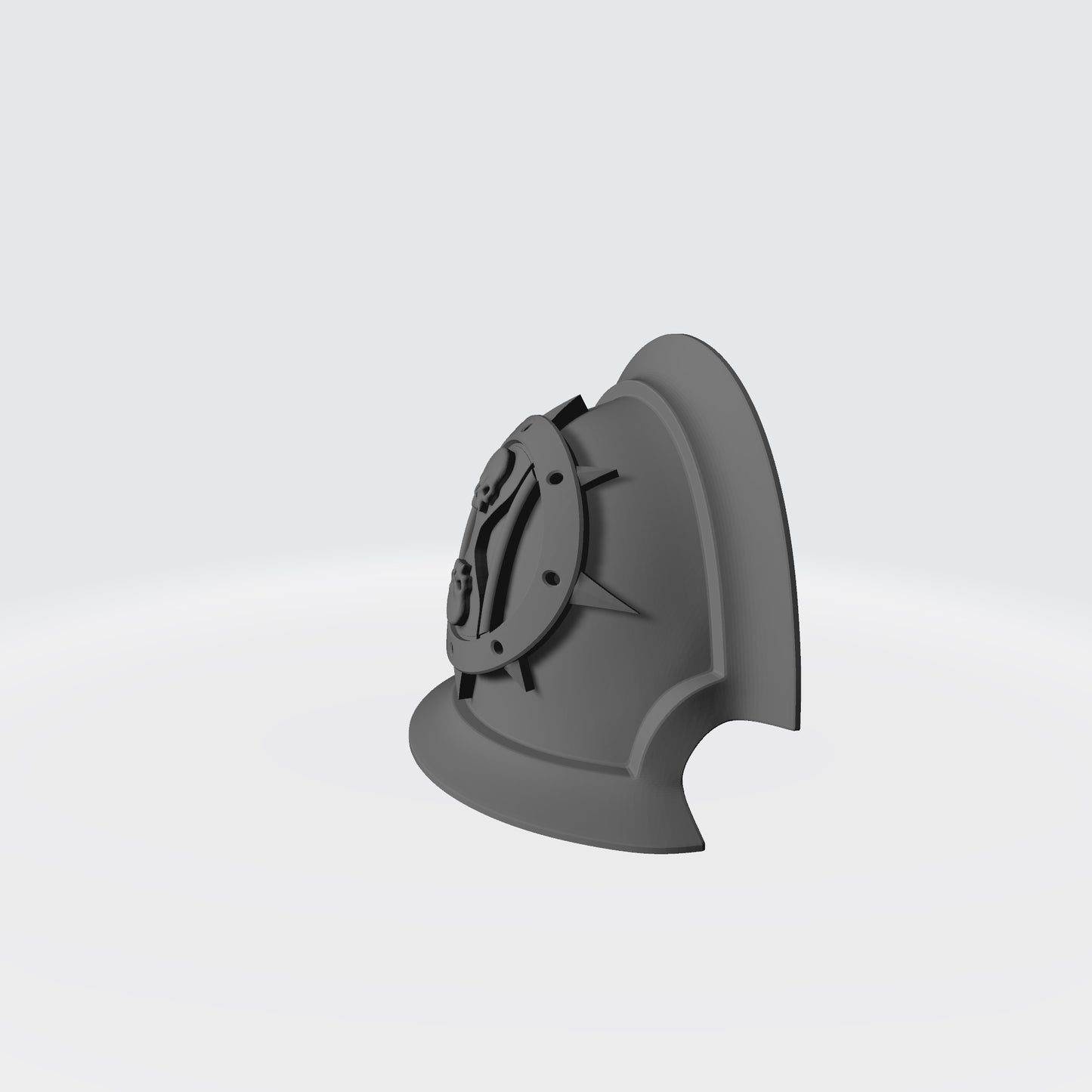 The iconography of the Dreadwing at the time of the Horus Heresy consisted of a stylised hourglass, a pair of skulls centered within, located on the top and the bottom of the hourglass. This central symbol was centered within an eight-pointed Iron Halo symbol.