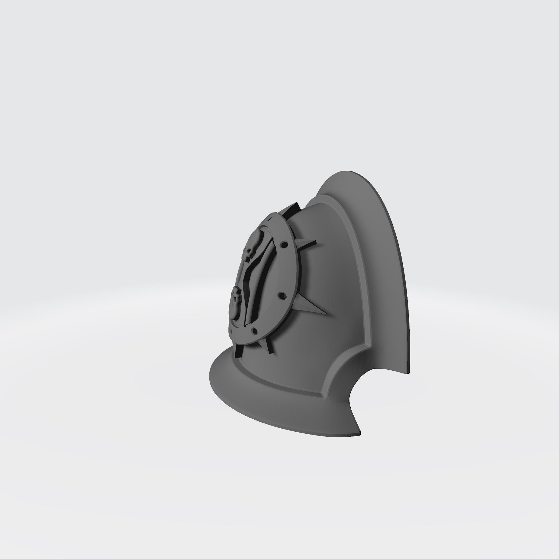 The iconography of the Dreadwing at the time of the Horus Heresy consisted of a stylised hourglass, a pair of skulls centered within, located on the top and the bottom of the hourglass. This central symbol was centered within an eight-pointed Iron Halo symbol.