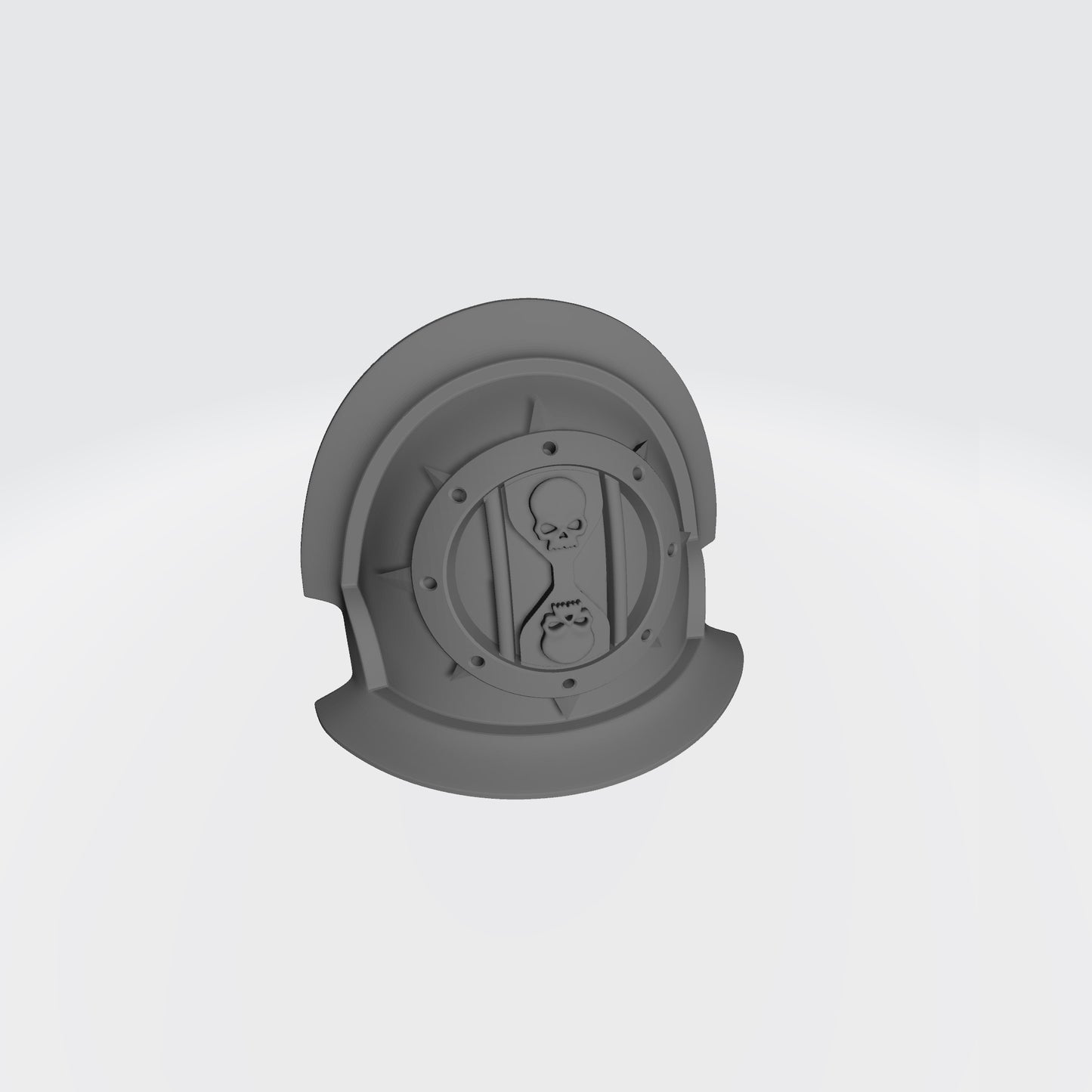 The Dreadwing MKVII Shoulder Pad Gen: 7 Pauldron Notched Vambrance Thin Double is compatible with the Dark Angels Legion JoyToy Space Marines*, from the Heresy era.