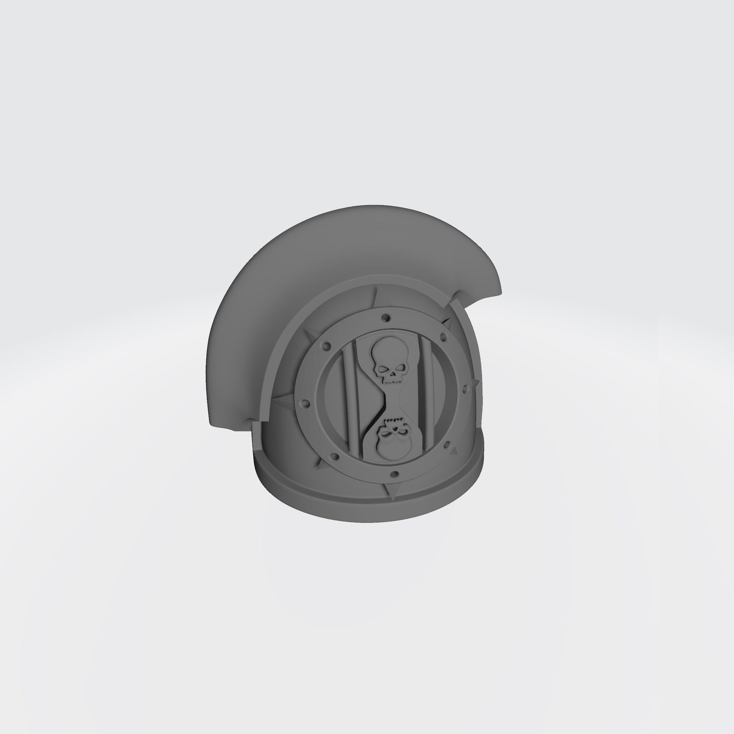 The 18th Scale Armory Dreadwing MKIII Shoulder Pad Gen: 3 Pauldron 3 Quarter Vambrance Left Shoulder is compatible with the Dark Angels Legion JoyToy Space Marines*, from the Heresy era.