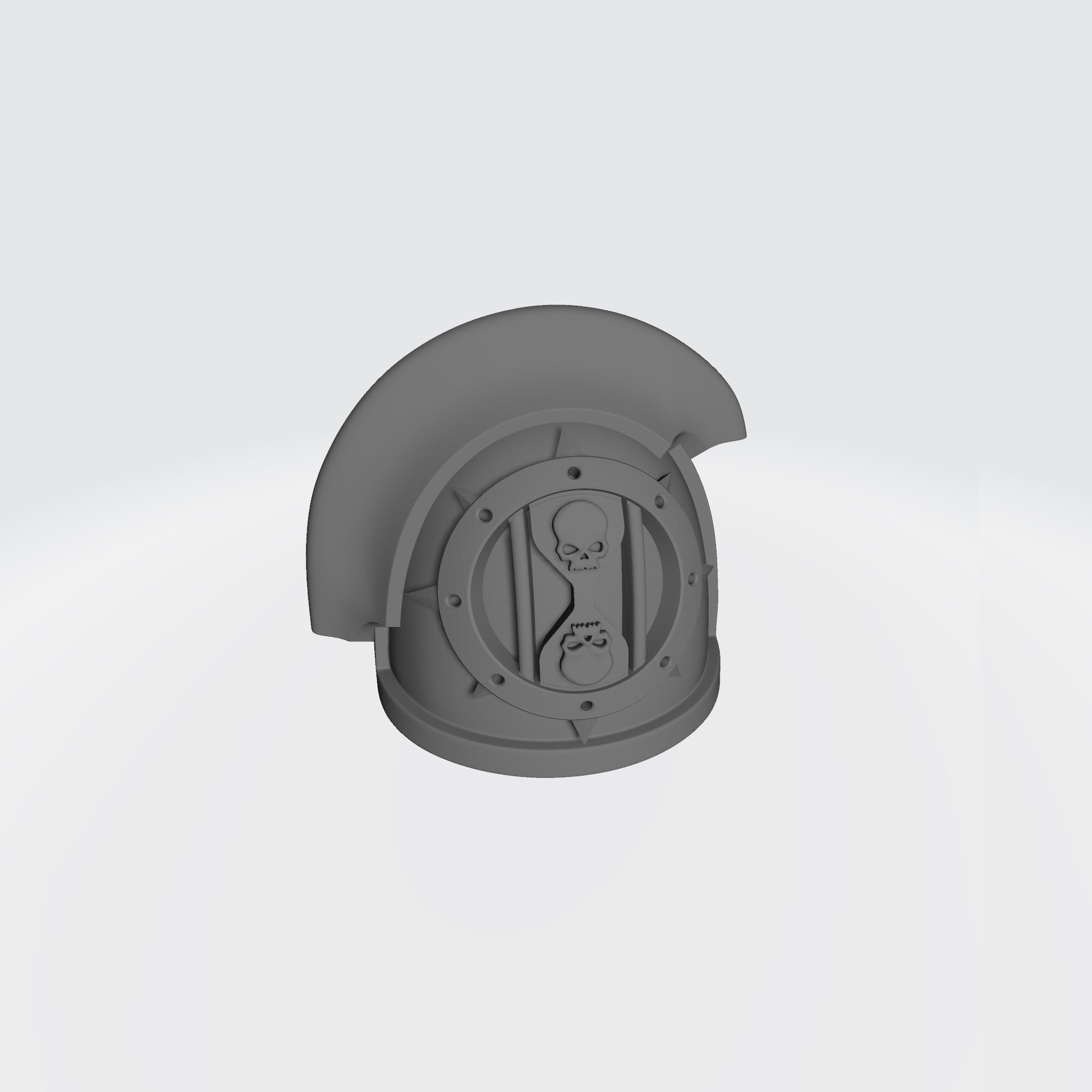 The 18th Scale Armory Dreadwing MKIII Shoulder Pad Gen: 3 Pauldron 3 Quarter Vambrance Left Shoulder is compatible with the Dark Angels Legion JoyToy Space Marines*, from the Heresy era.
