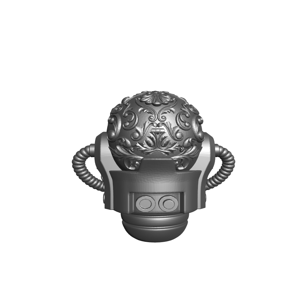 Los Muertos Chapter Chaplain Skull Helmet Ribbed for JoyToy Loyalist Marine Action Figures Custom 1:18th Scale Part