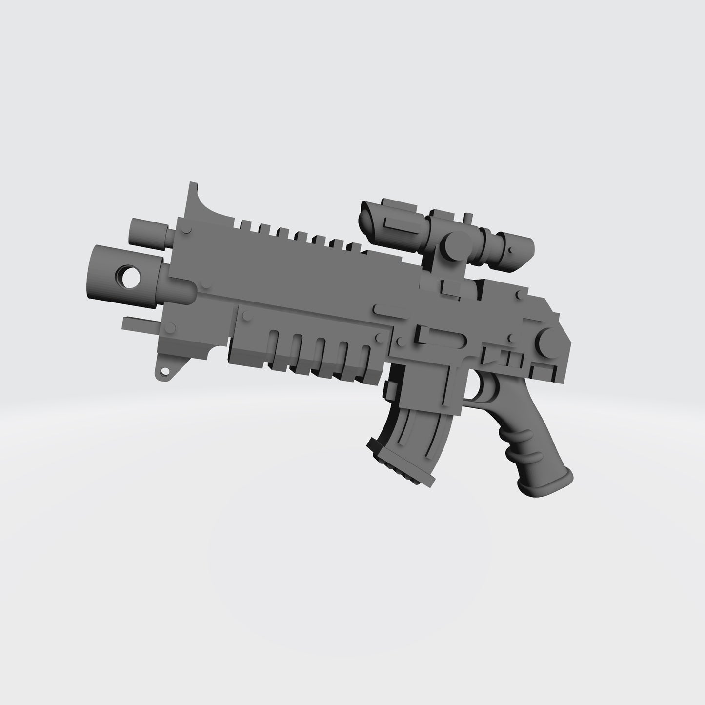 Bolter with Scope compatible with JoyToy Space Marine Action Figures Left Profile