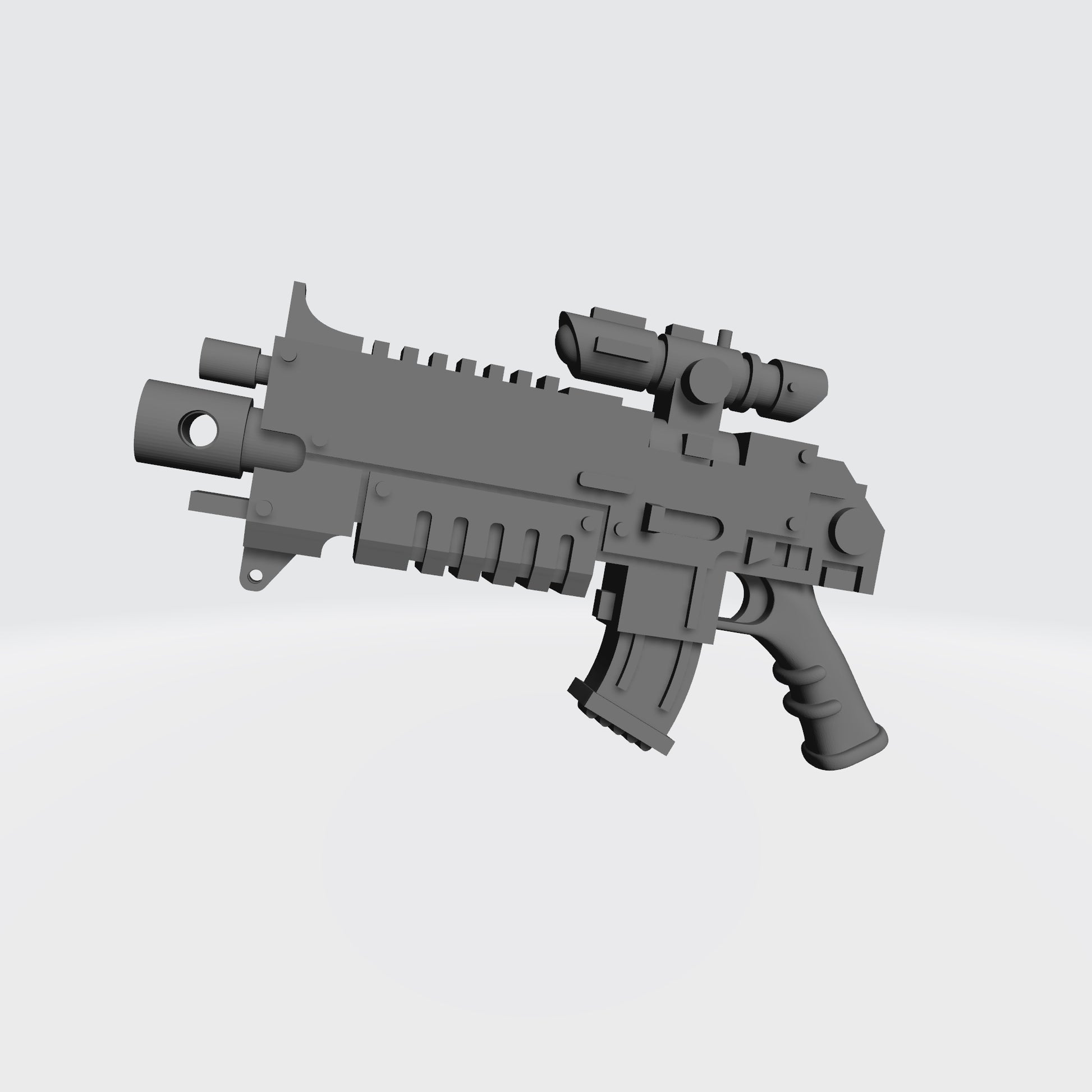 Bolter with Scope compatible with JoyToy Space Marine Action Figures Left Profile