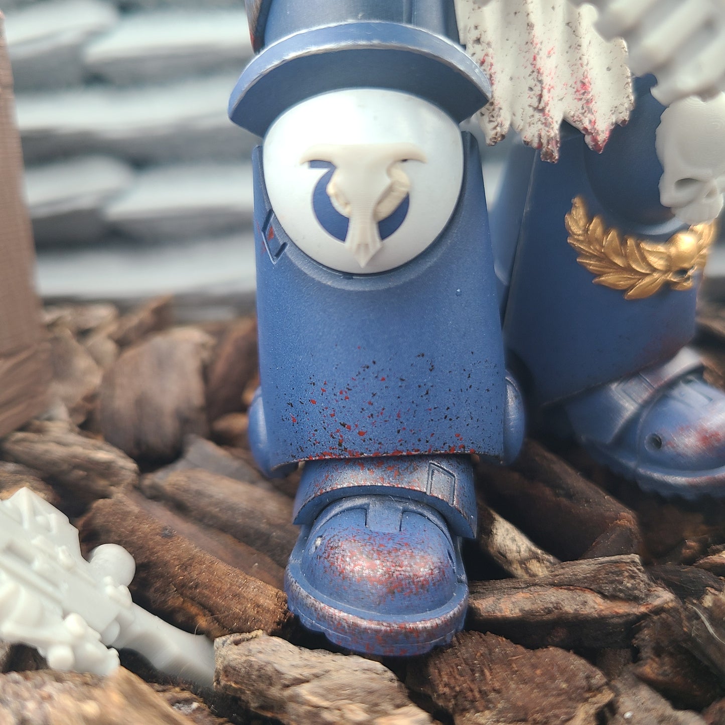 Minotaurs Chapter Knee Pad Iconography for JoyToy Grimdark Marine Action Figures Custom 1:18th Scale Parts