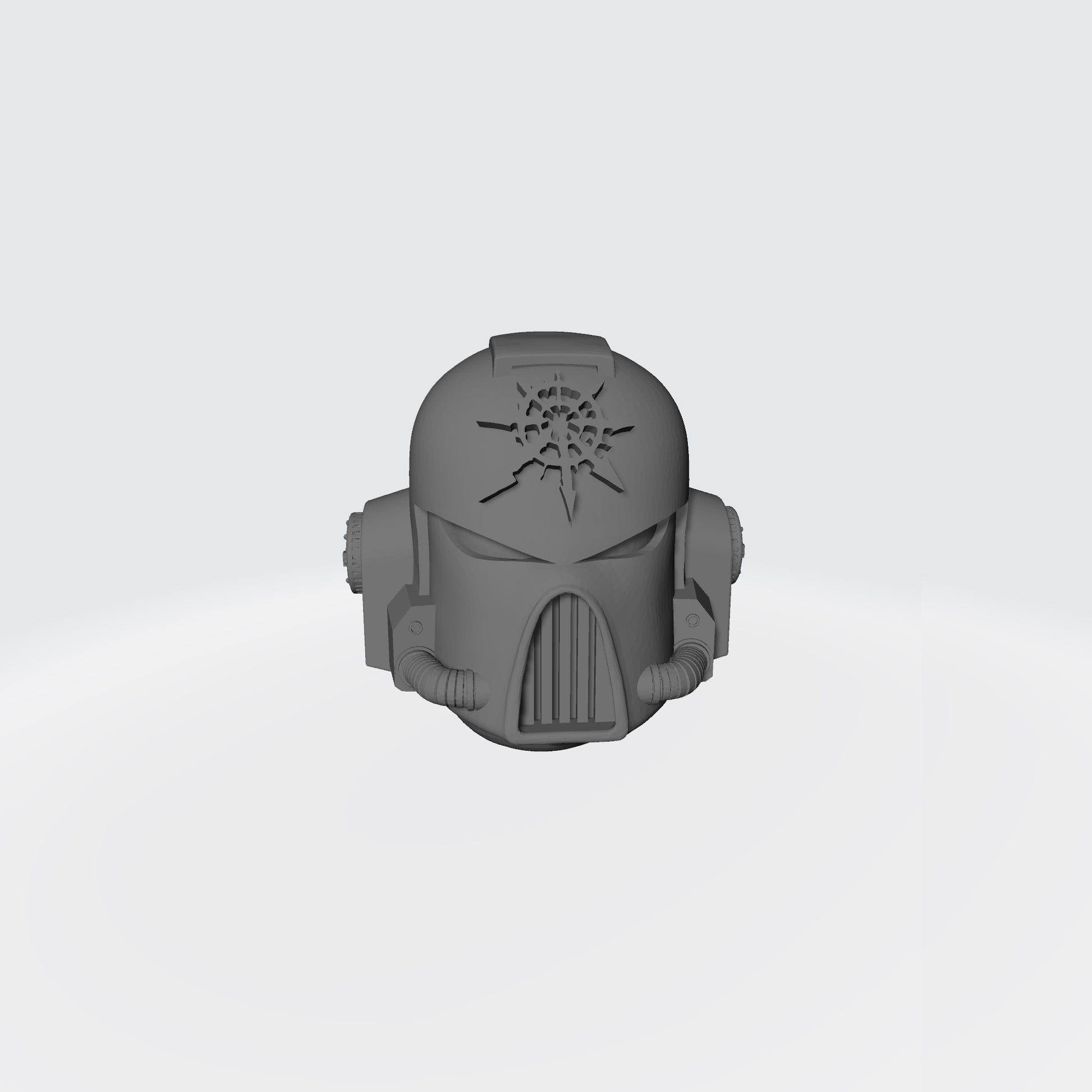 Mark VII Chaos Undivided Embossed Helmet: Warhammer 40K JoyToy Compatible Space Marine 1:18 Action Figure 4" Custom Part