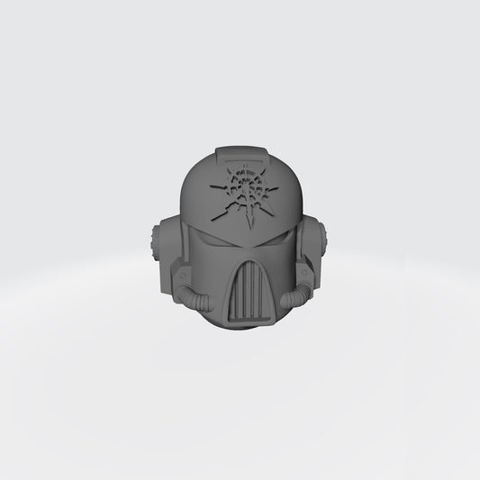 Mark VII Chaos Undivided Embossed Helmet: Warhammer 40K JoyToy Compatible Space Marine 1:18 Action Figure 4" Custom Part