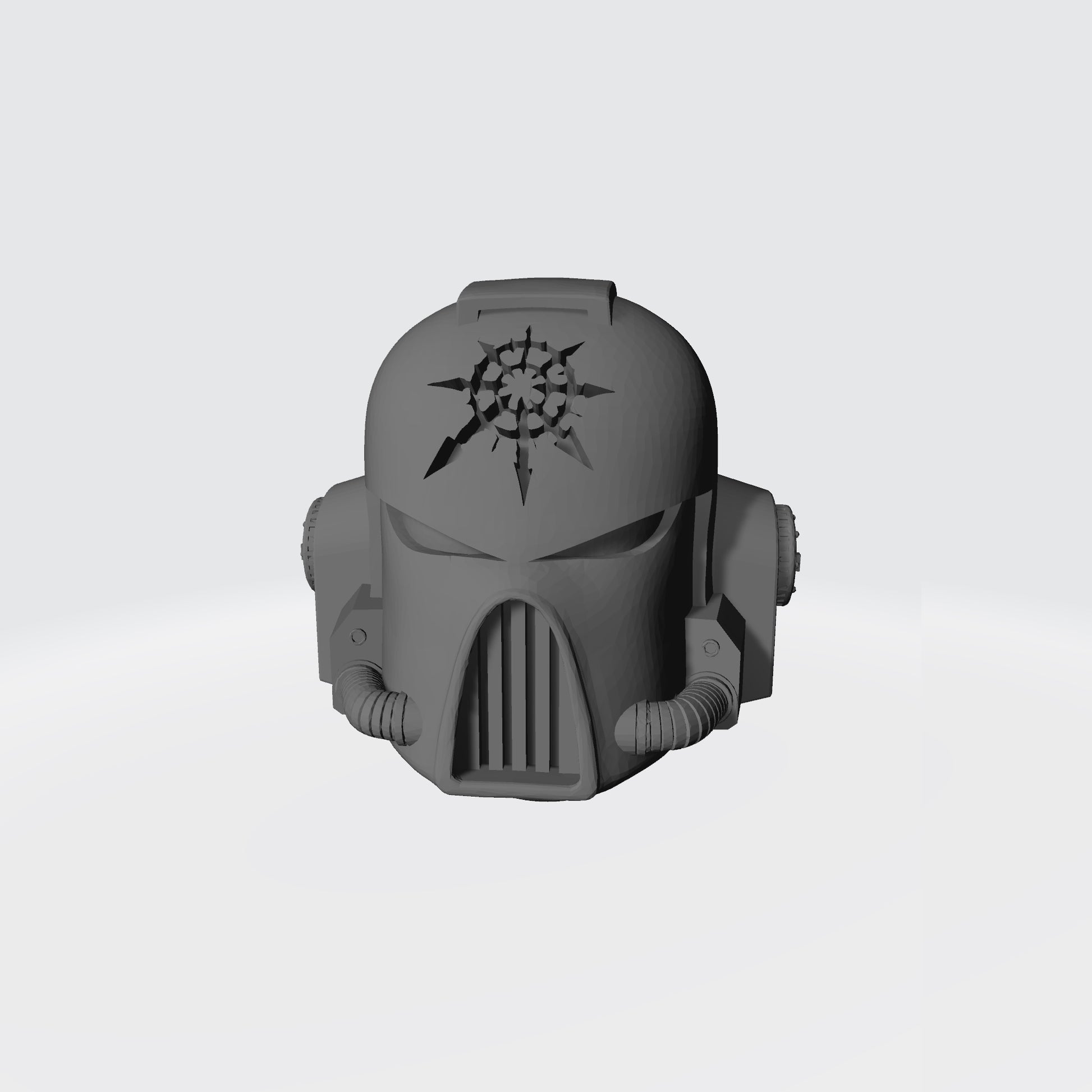 Mark VII Chaos Undivided Engraved Helmet for JoyToy Traitor Marine Action Figures Custom 1:18th Scale Head Swap