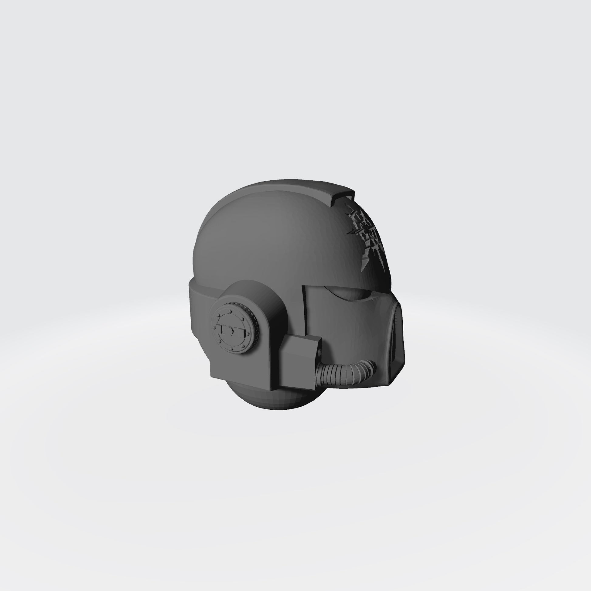 Mark VII Chaos Undivided Engraved Helmet for JoyToy Traitor Marine Action Figures Custom 1:18th Scale Head Swap