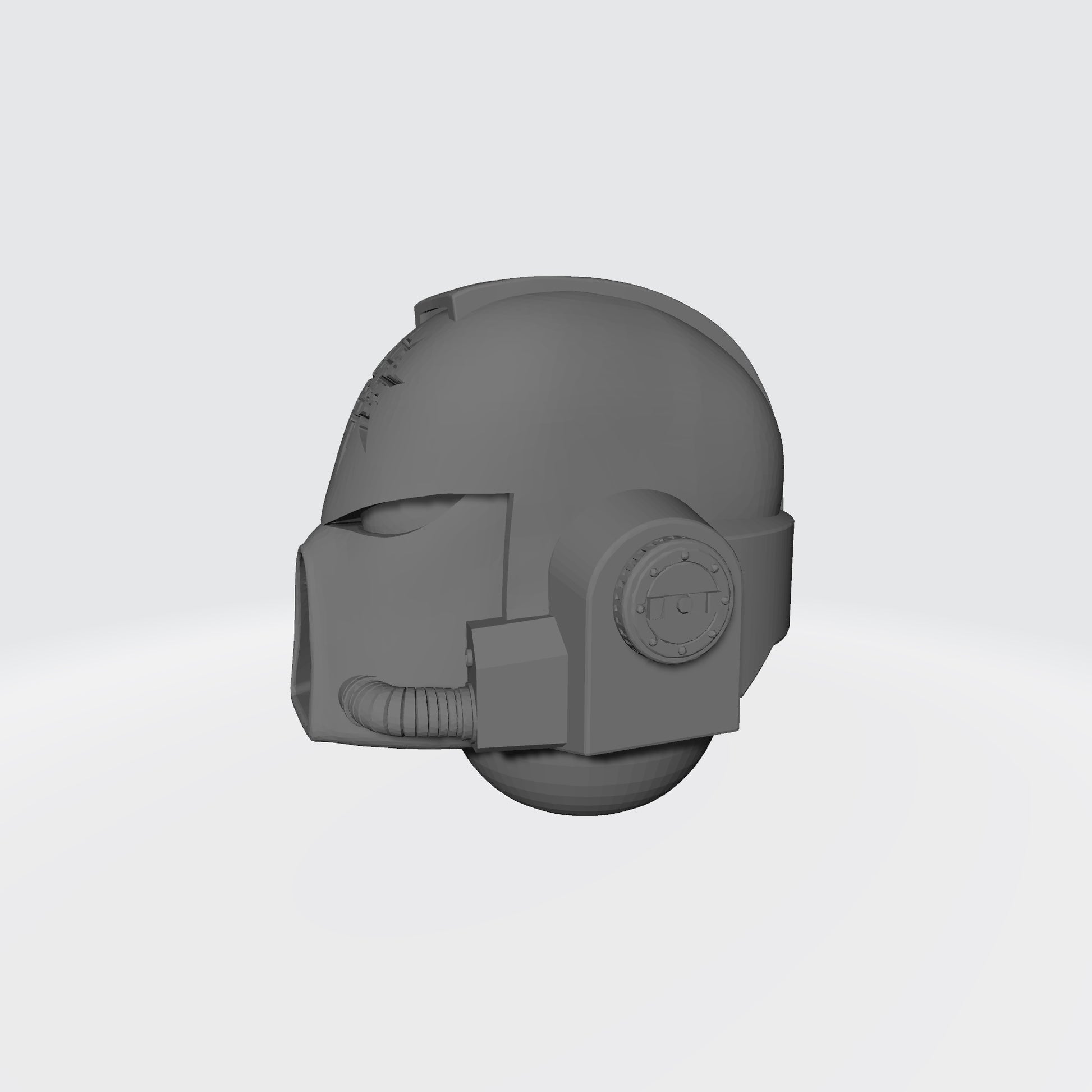 Mark VII Chaos Undivided Engraved Helmet for JoyToy Traitor Marine Action Figures Custom 1:18th Scale Head Swap