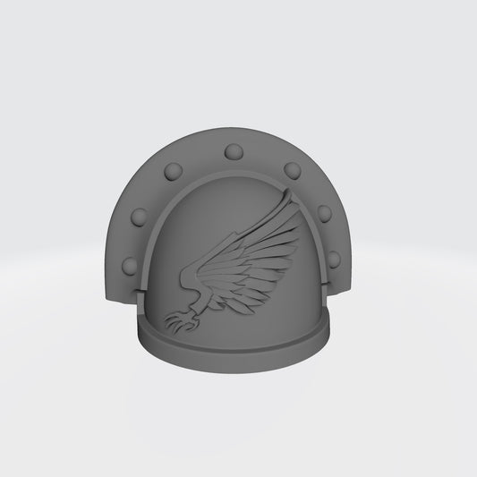 Emperor's Children MKIII Shoulder Pad Full Ridge Studded Rivets compatible with JoyToy Space Marine Action Figures by 18th Scale Armory