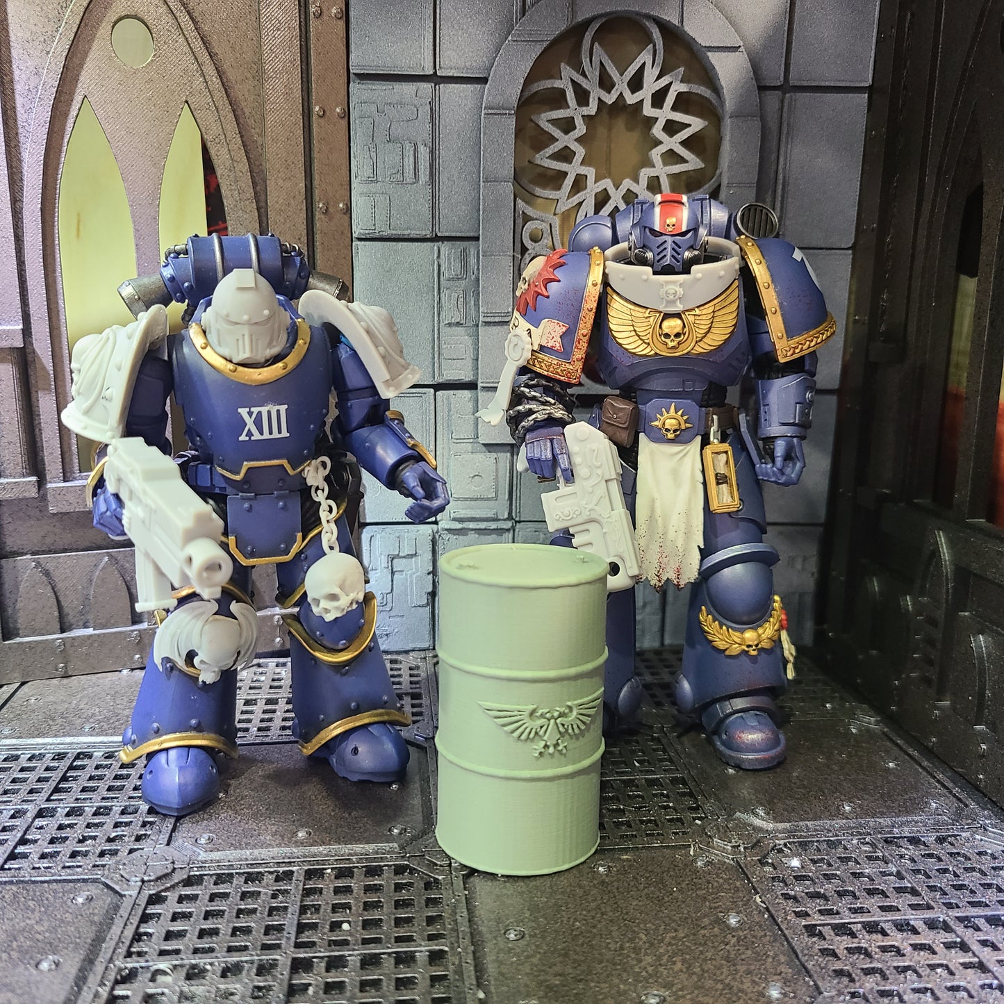 60mm Oil Drum with Eagle Custom Terrain for Dioramas