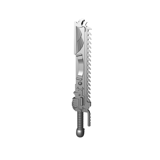 Close Combat Chainsword with Eagle and Scroll for JoyToy Battle Marine Action Figures Custom 1:18th Scale Parts