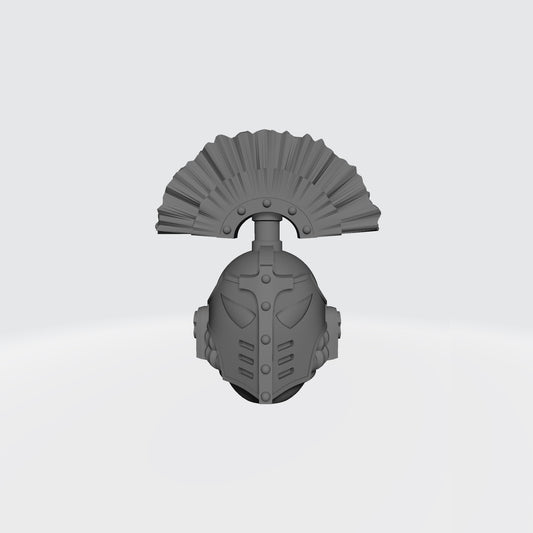 Emperor's Children Legion 30k Helmet with Plume compatible with JoyToy Space Marine Action Figures by 18th Scale Armory