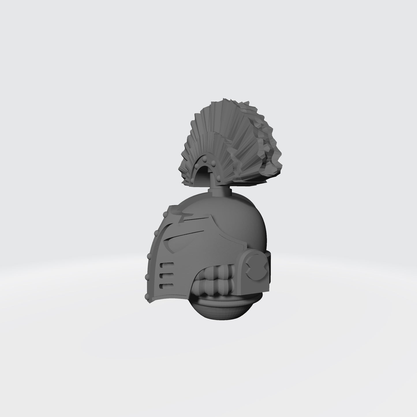 Emperor's Children Legion 30k Helmet with Plume compatible with JoyToy Space Marine Action Figures Left Angle
