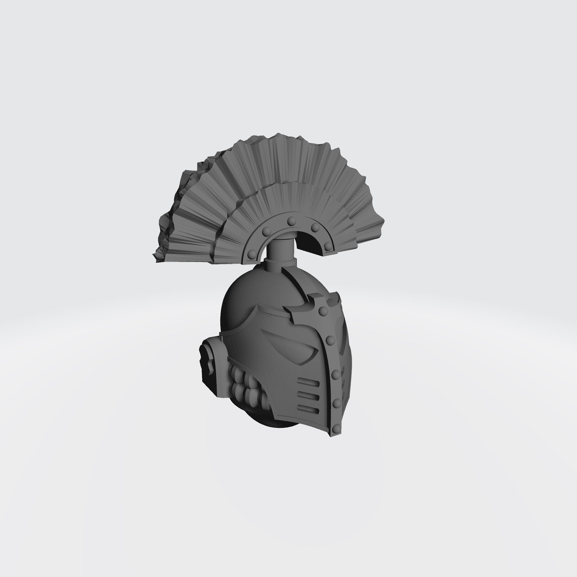 Emperor's Children Legion 30k Helmet with Plume compatible with JoyToy Space Marine Action Figures by 18th Scale Armory