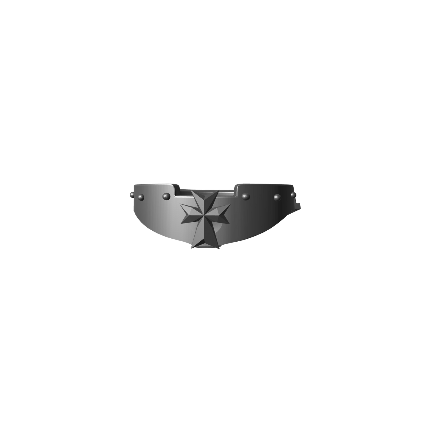 Black Templar Chapter Gorget for JoyToy Space Marine Action Figures Custom 1:18th Scale Part