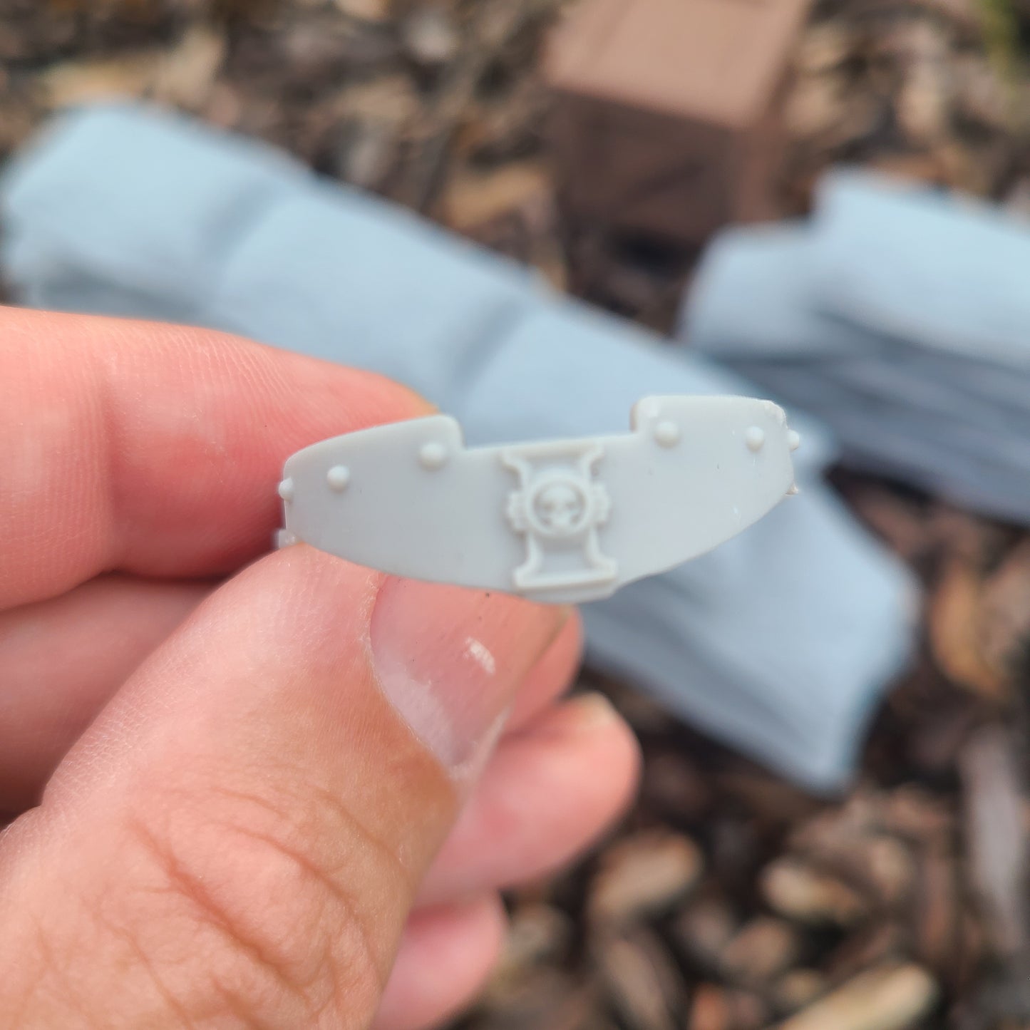 Deathwatch Gorget with Inquisition Icon for JoyToy Grimdark Marine Action Figures Custom 1:18th Scale Part