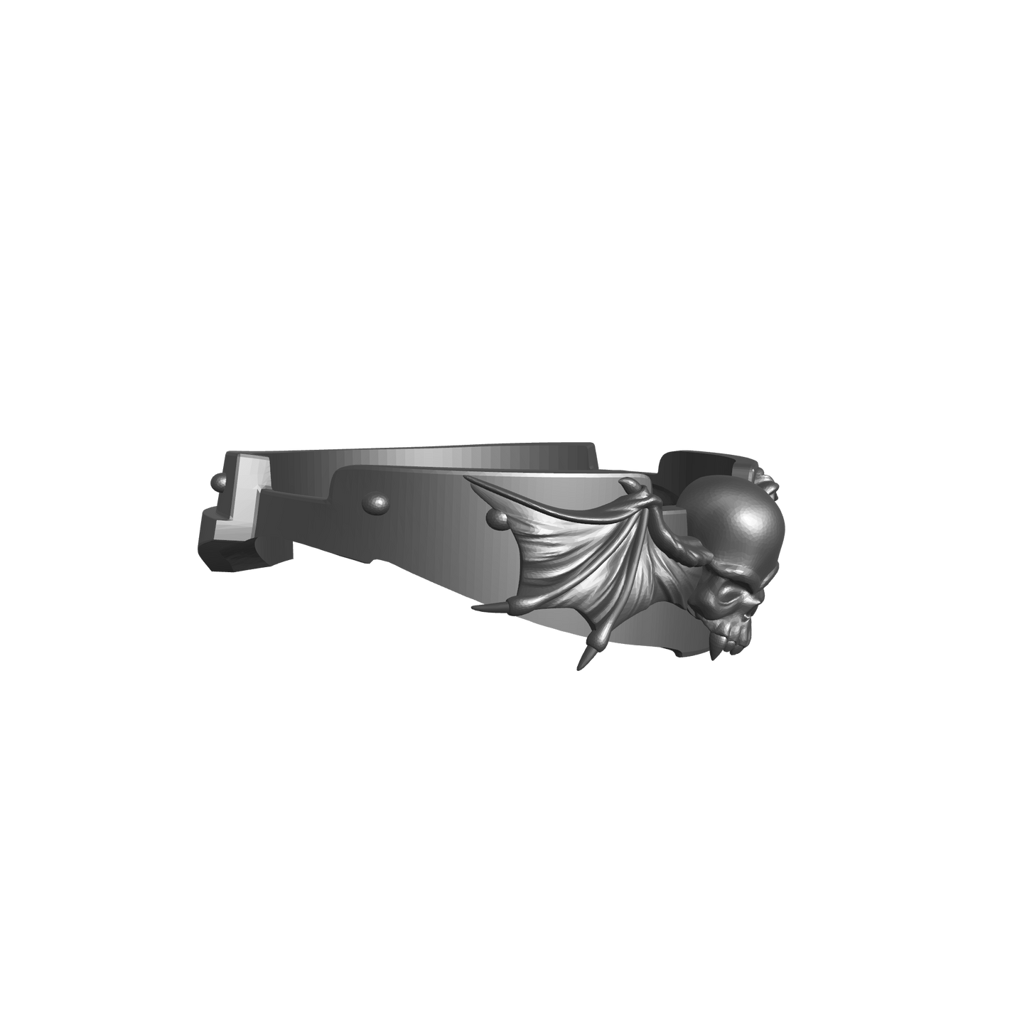 Night Lords Legion Gorget with Skull and Wings for JoyToy Traitor Marine Action Figures Custom 1:18th Scale Armor