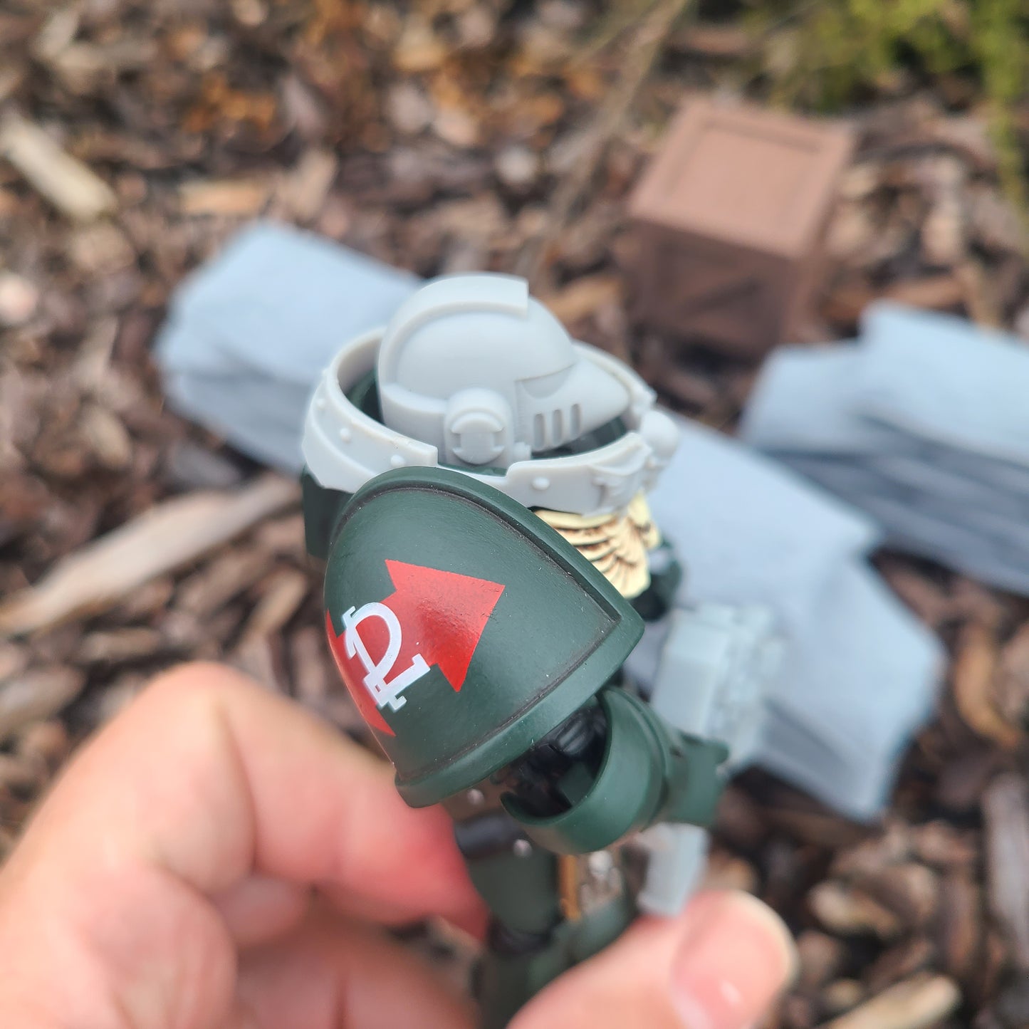 Night Lords Legion Gorget with Skull and Wings for JoyToy Traitor Marine Action Figures Custom 1:18th Scale Armor