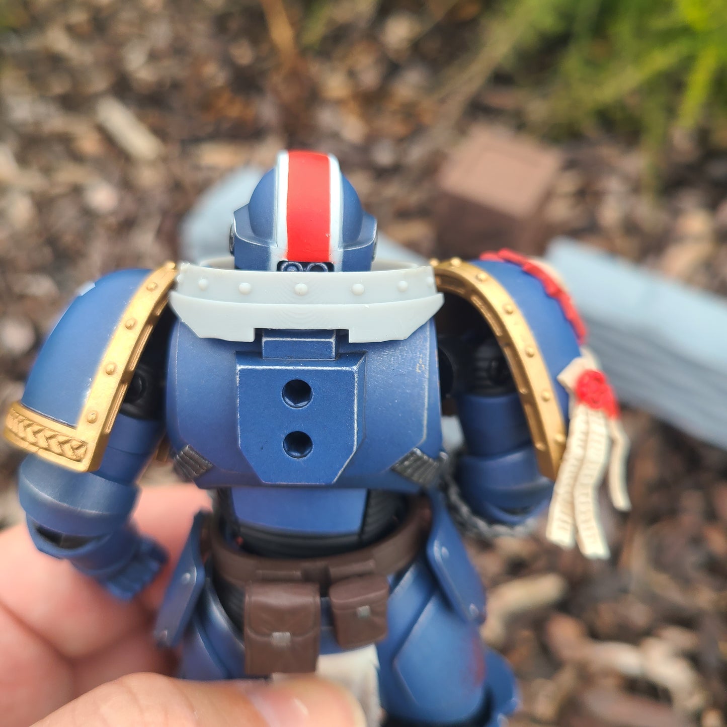 Night Lords Legion Gorget with Skull and Wings for JoyToy Traitor Marine Action Figures Custom 1:18th Scale Armor