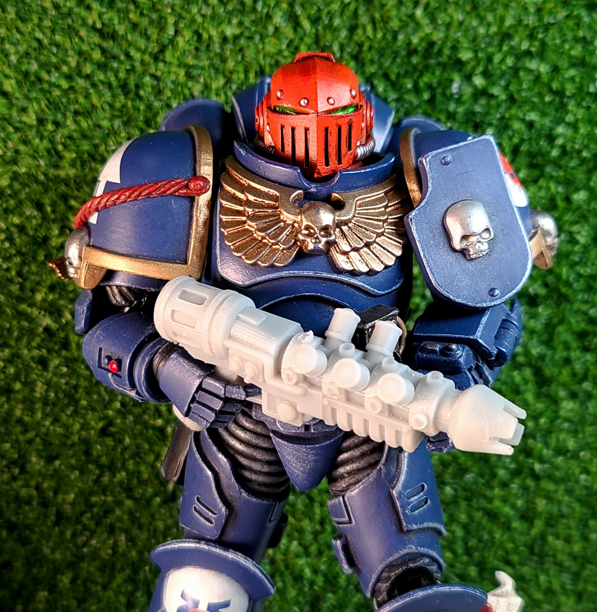 Iron Knight Helmet Demon Slayer Head Swaps for JoyToy Grimdark Marine Action Figures Custom 1:18th Scale Parts