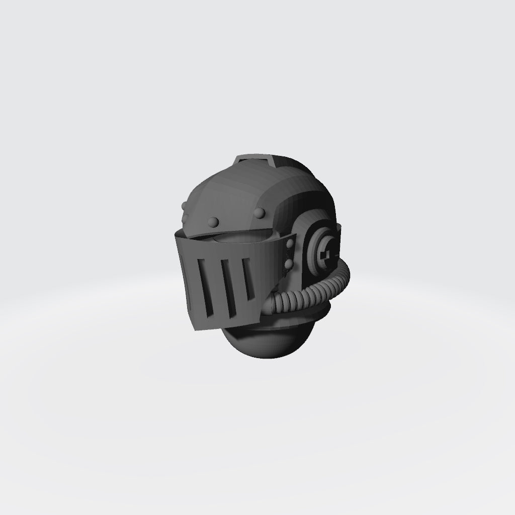 Iron Knight Helmet Demon Slayer Head Swaps for JoyToy Grimdark Marine Action Figures Custom 1:18th Scale Parts