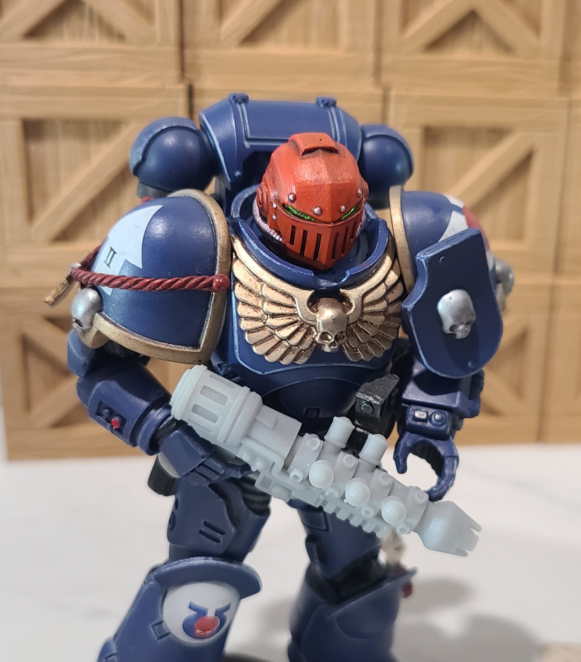 Iron Knight Helmet Demon Slayer Head Swaps for JoyToy Grimdark Marine Action Figures Custom 1:18th Scale Parts