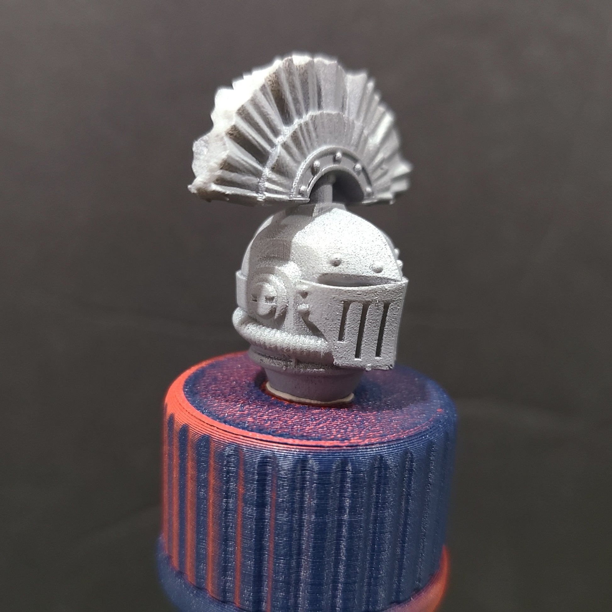 Iron Knight Helmet with Plume: Demon Slayer Helmet Swaps for JoyToy Loyalist Marine Action Figures Custom 1:18th Scale Part