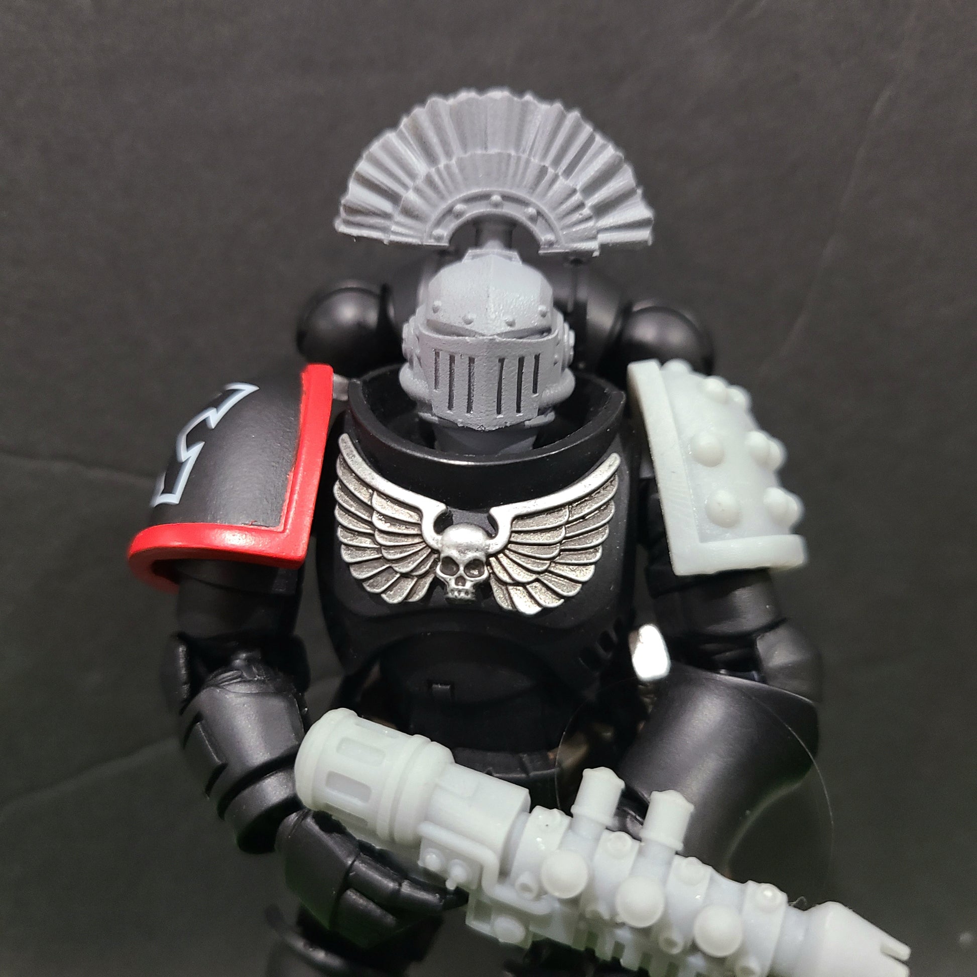 Iron Knight Helmet with Plume: Demon Slayer Helmet Swaps for JoyToy Loyalist Marine Action Figures Custom 1:18th Scale Part