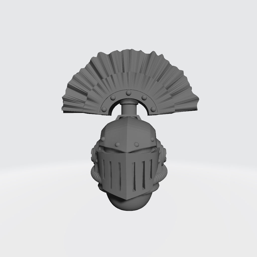 Iron Knight Helmet with Plume: Demon Slayer Helmet Swaps for JoyToy Loyalist Marine Action Figures Custom 1:18th Scale Part