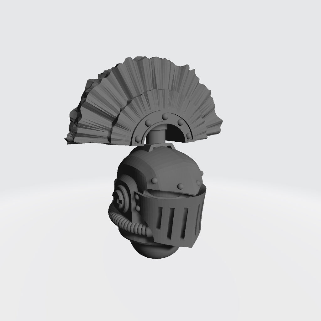 Iron Knight Helmet with Plume: Demon Slayer Helmet Swaps for JoyToy Loyalist Marine Action Figures Custom 1:18th Scale Part