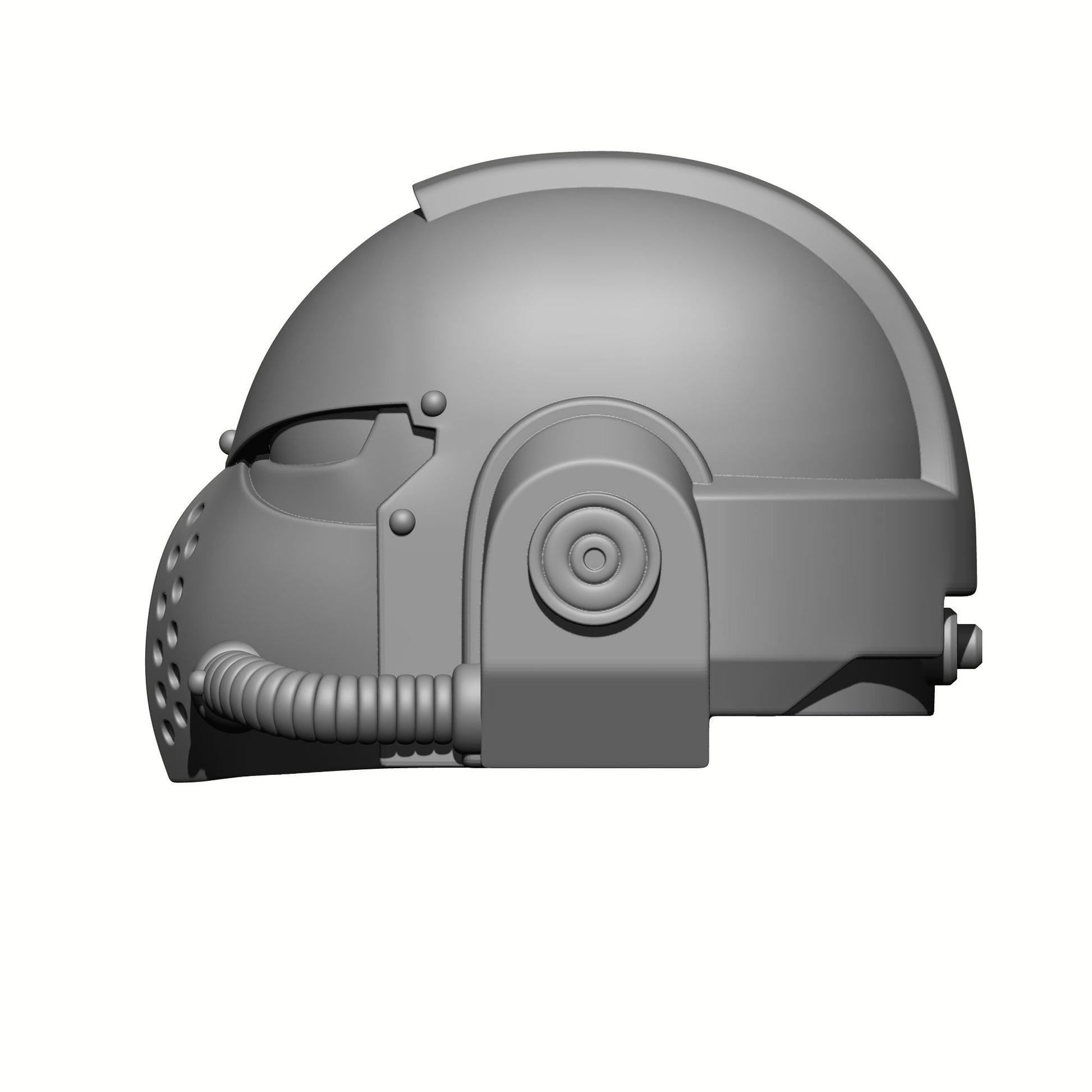 Space Marine Helmet with Single Hose for Warhammer 40K JoyToy Demon Slayer Head Swaps Space Marine 1:18 Action Figure 4" Custom Parts