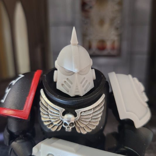 Death Guard Legion Helmet MKIII with Spike for JoyToy Traitor Marine Action Figures Custom 1:18th Scale Head Swap