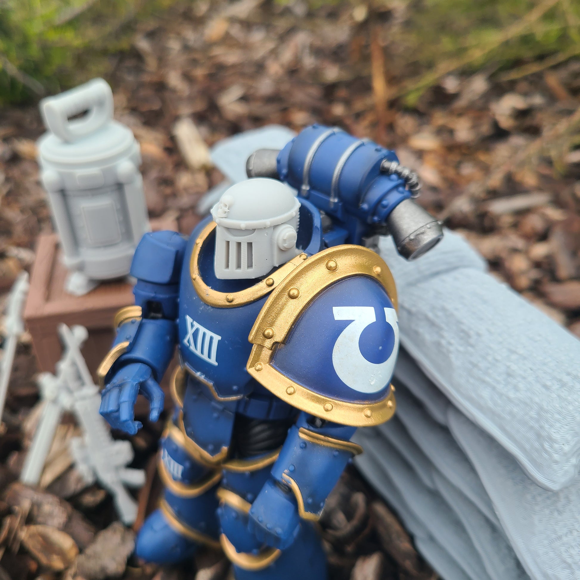 Veteran Sergeant MK 2 Helmet with Iron Skull for JoyToy Loyalist Marine Action Figures Custom 1:18th Scale Head