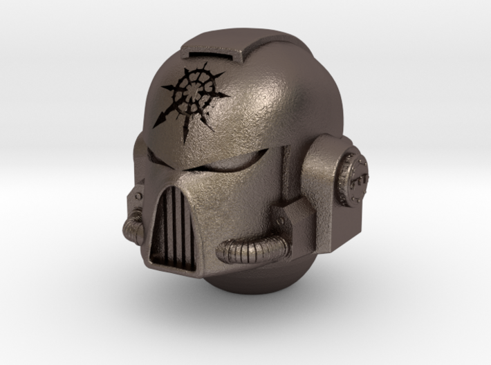 Mark VII Chaos Undivided Engraved Helmet for JoyToy Traitor Marine Action Figures Custom 1:18th Scale Head Swap