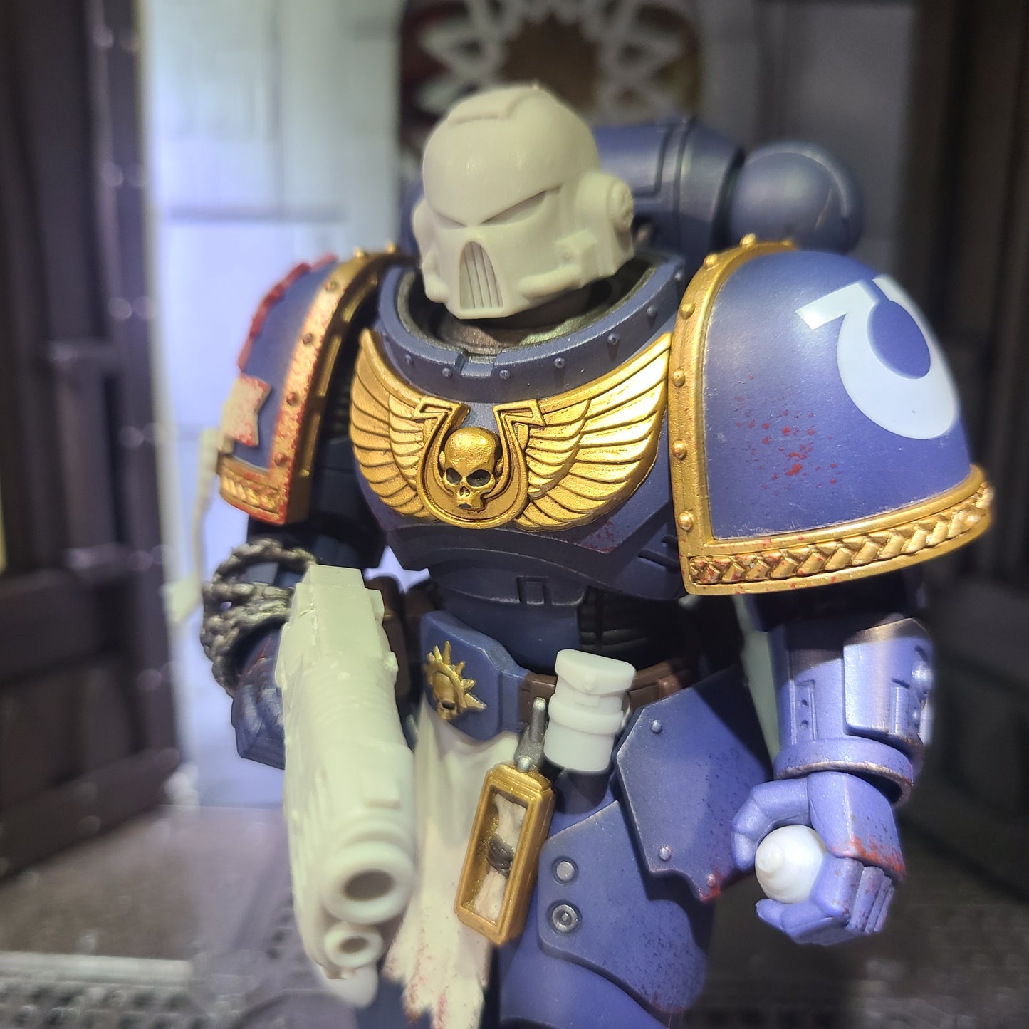 MK VII Helmet for JoyToy SM2 Sized Loyalists Marine Action Figures Custom 1:18th Scale Head Swap