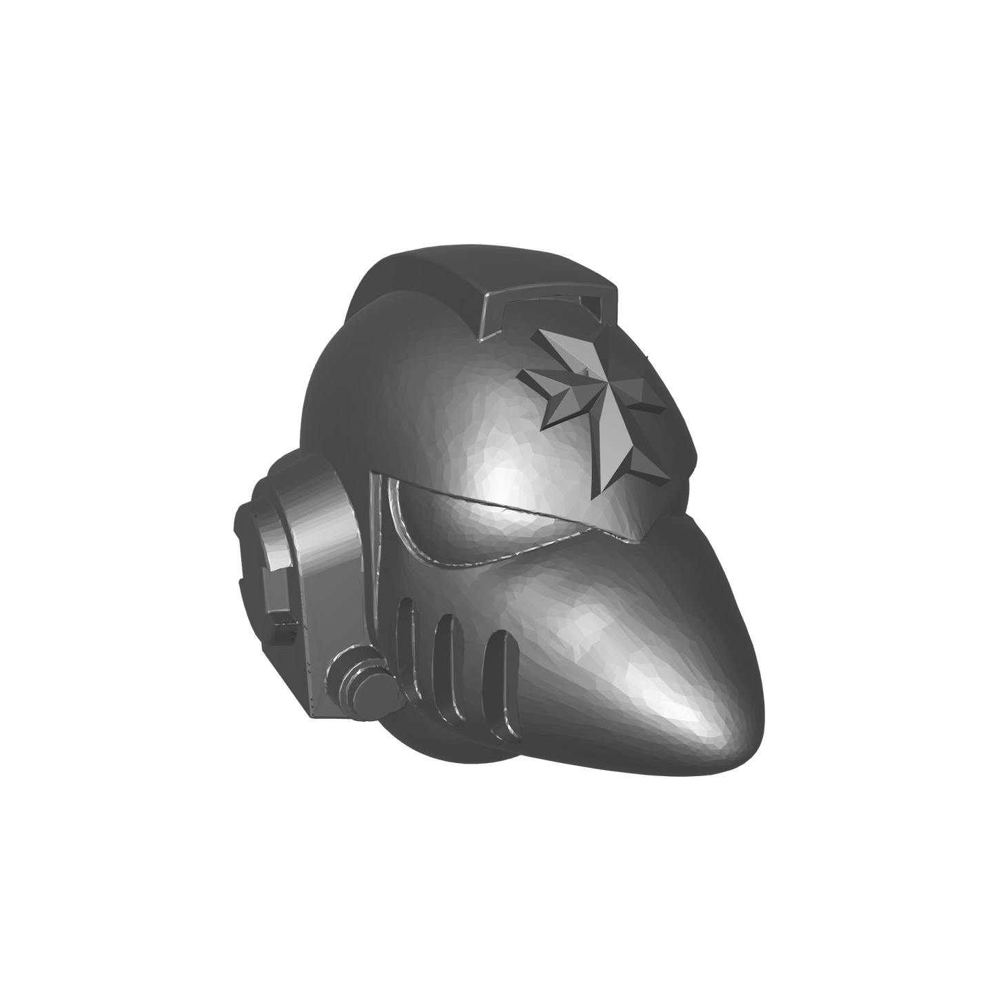 Black Templars Chapter Helmet MKVI Corvus Ver. 01 for JoyToy Grimdark Marine Action Figures Custom Parts