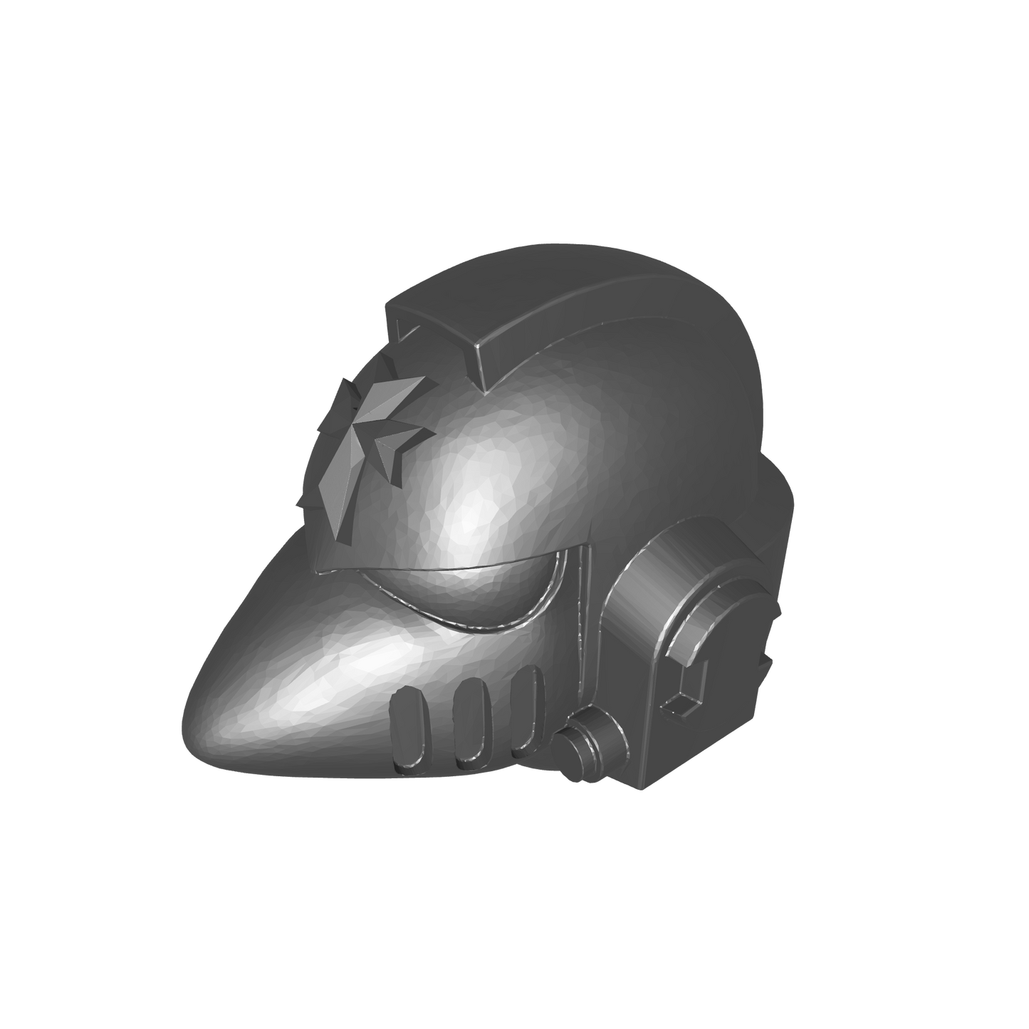Black Templars Chapter Helmet MKVI Corvus Ver. 01 for JoyToy Grimdark Marine Action Figures Custom Parts