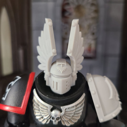 Dark Angels Legion MKIII Winged Helmet Ver. 2 Icon for JoyToy Loyalists Marine Action Figures Custom 1:18th Scale Head Swap